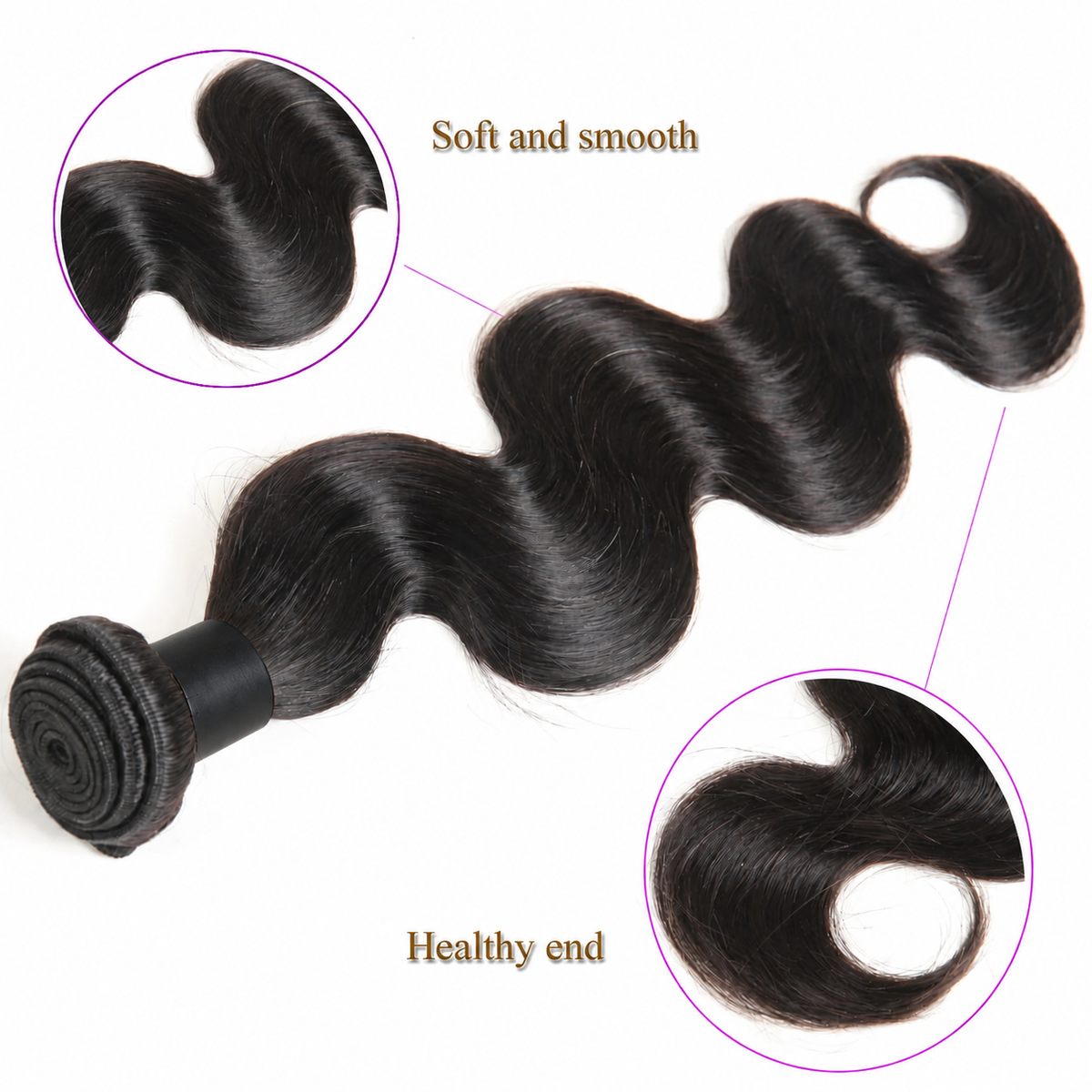 Velvet Premium 12A Double Drawn Hair - Body Wave, Deep Wave & Straight
