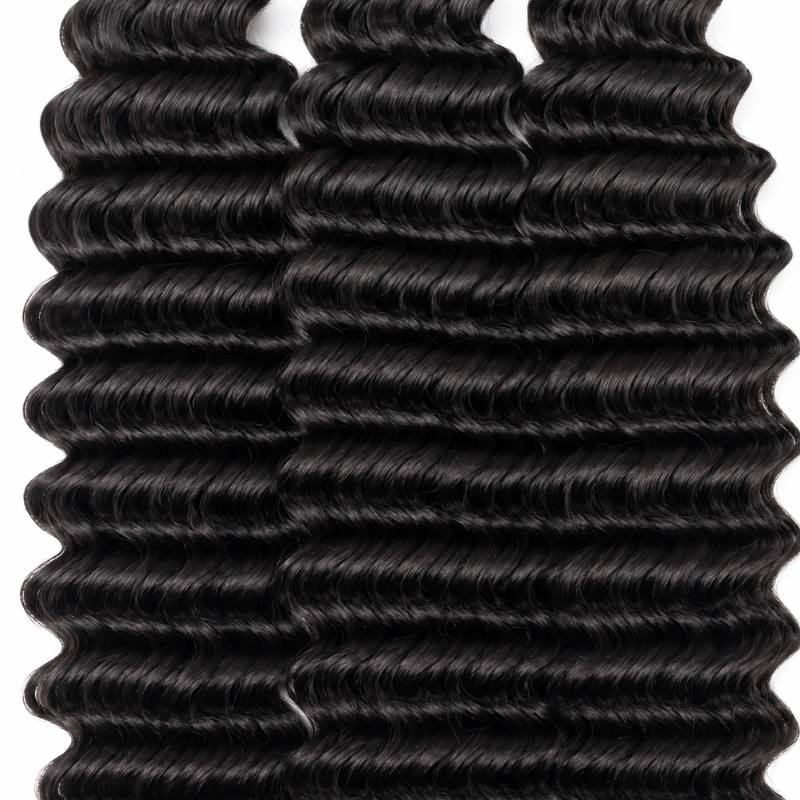 Deep Wave Virgin Human Hair Bundle Deal