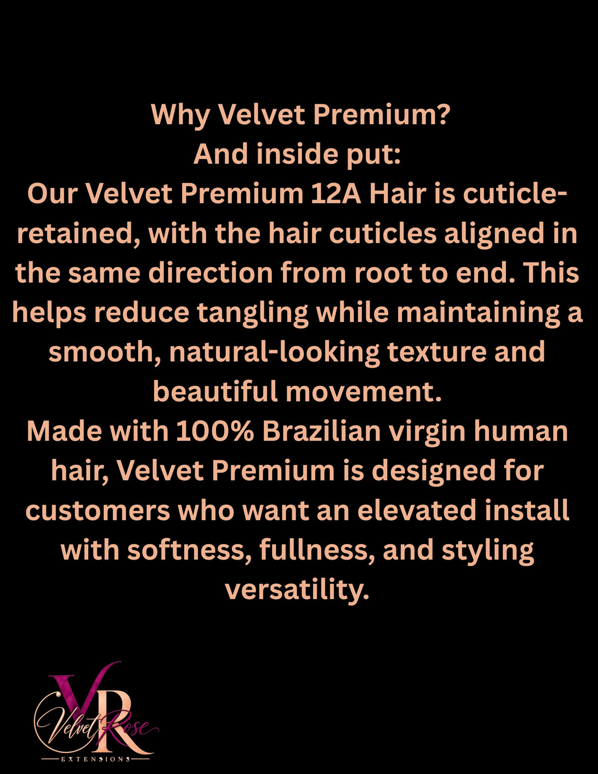 Velvet Premium 12A Double Drawn Hair - Body Wave, Deep Wave & Straight